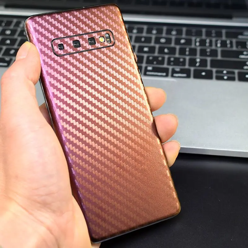 Градиентные цветные наклейки для samsung S10 Plus S10E S9 S8 S7 Edge защитная пленка из углеродного волокна аксессуары для мобильных телефонов EEMIA