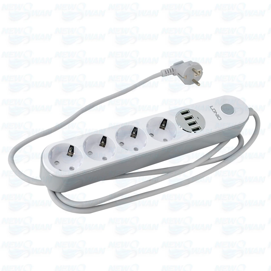 Многофункциональная 4usb-розетка SE4432 LDNIO 2 m европейского стандарта нескользящая |
