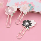 1 шт Вишня ручка держатель книга зажим закладки металла романтическая Закладка с цветами Memo Бумага зажимы переплет канцелярские нежный подарок