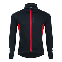 outdoor cycling long sleeved sports cycling jersey fleece warm windproof waterproof reflective strip sport cycling jersey