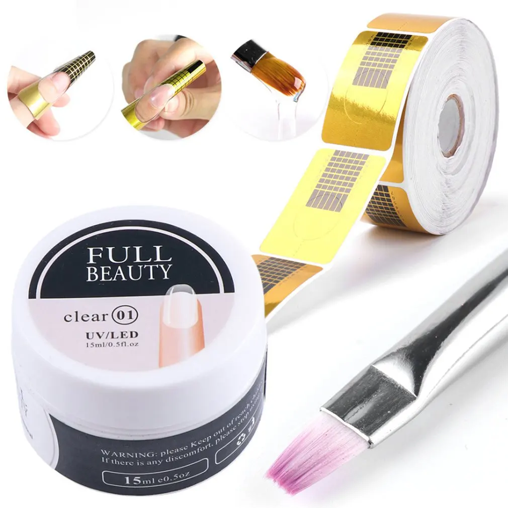

15ml Quick Building For Nail Extension Acrylic Clear UV Builder Glue Tips Nail Decoration Prolong Form Tools