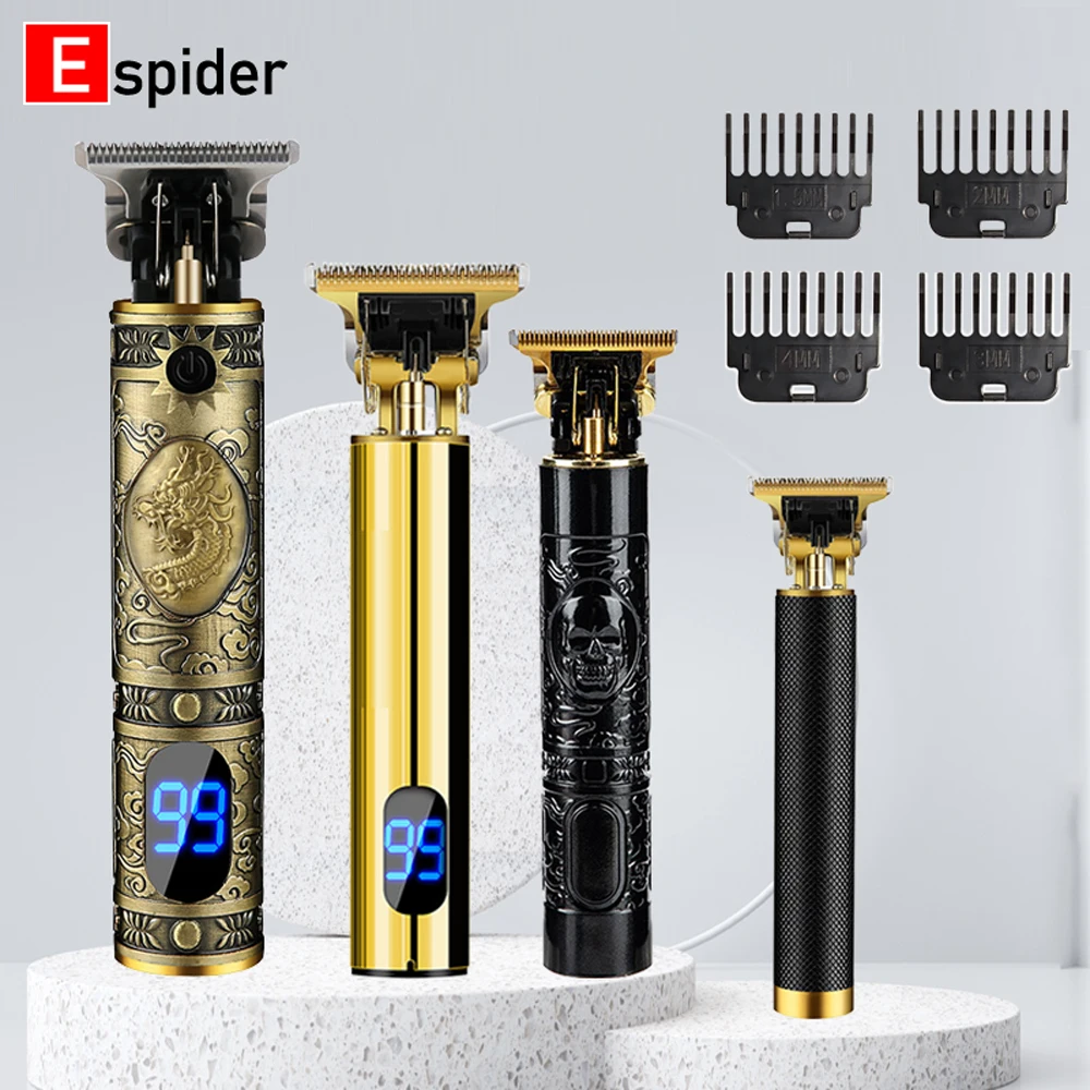 Машинка для стрижки волос T Bald аккумуляторная машинка в винтажном стиле мужчин |