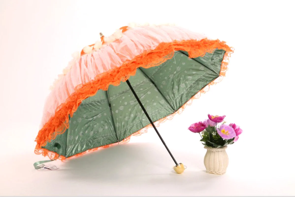 Spot прямые продажи креативный цветной пластиковый кружевной зонтик принцессы