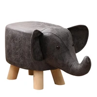 small footstool for children elephant animal shape footstool with 4 wooden legs fabric ottoman upholstered footrest