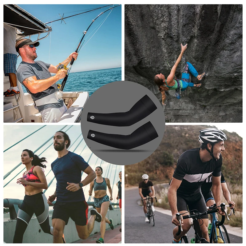 

WEST BIKING Sports Arm Sleeves Ice Fabric UV Protection Cycling Running Basketball Arm Warmer Outdoor Fitness Compression Sleeve