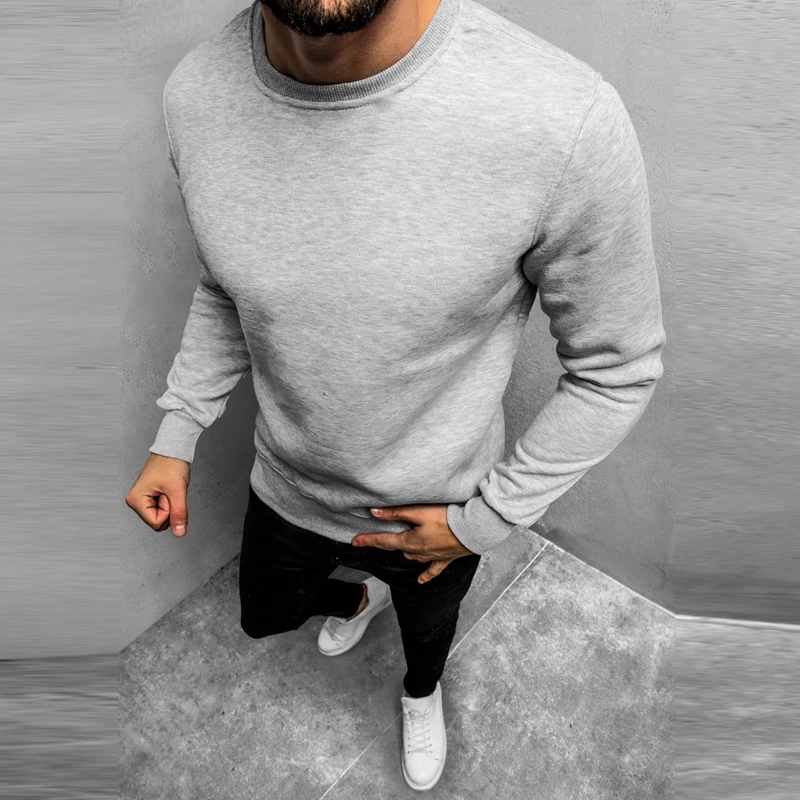 Свитшот SITEWEIE G522 однотонный с капюшоном уличная спортивная повседневная одежда