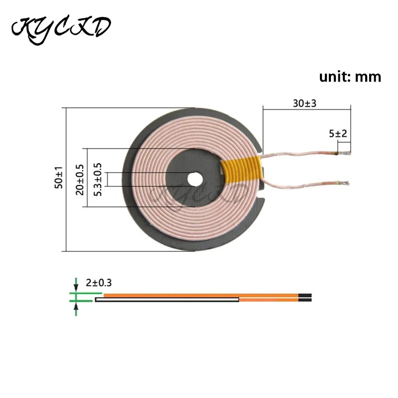 wireless charger transmitter coil qi standard universal pcba circuit coil 35mm 45mm 50mm 3 in 1 coil board free global shipping