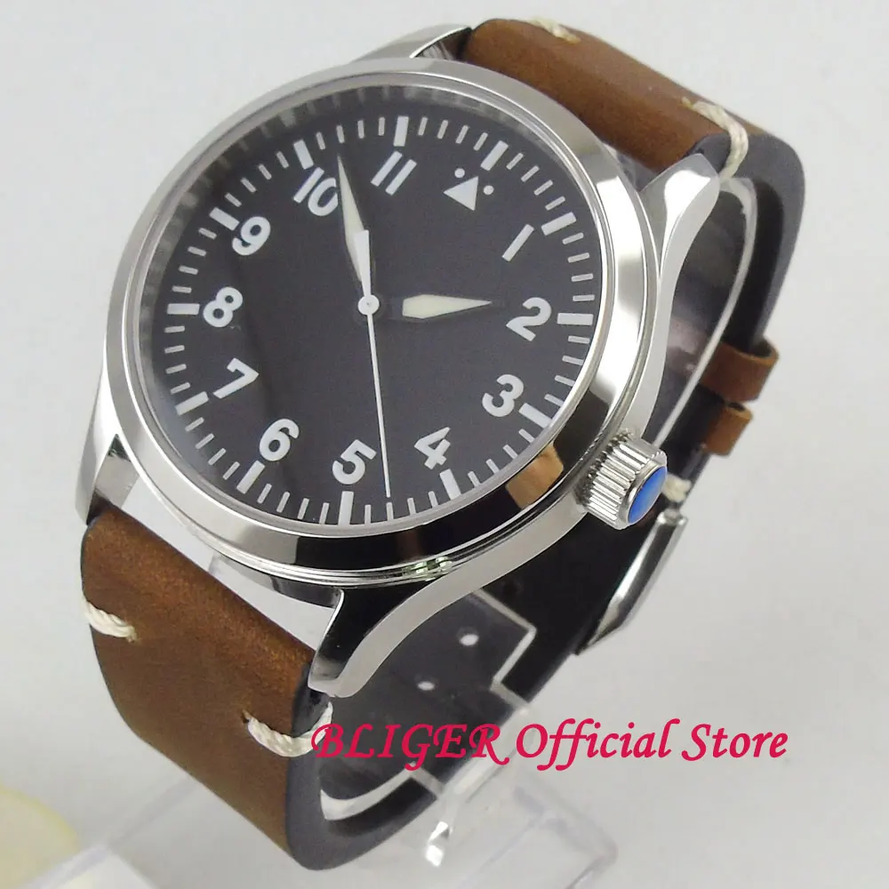 Часы мужские стерильные Классические наручные с сапфировым стеклом 42 мм