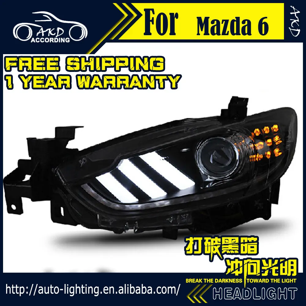АКД стайлинга автомобилей фара для Mazda 6 Atenza светодиодный фар Mustang дизайн DRL H7 D2H Hid