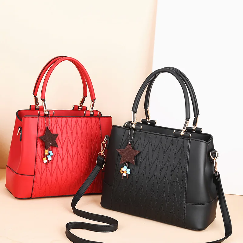 Новинка 2020 женская сумка модная простая в полоску с подвеской виде пентаграммы