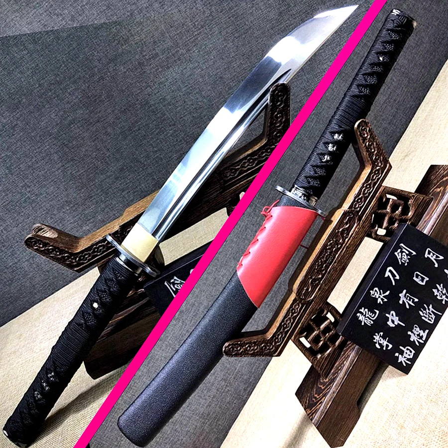 Японский самурайский нож ручной работы саблевый острый меч из