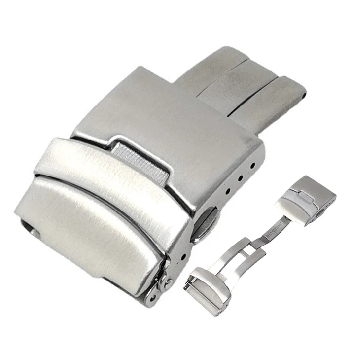 

Stainless Steel Clasp Folding Buckle with safety 18mm 20mm 22mm 24mm Double Press Solid Watch Repair Accessories Watchband