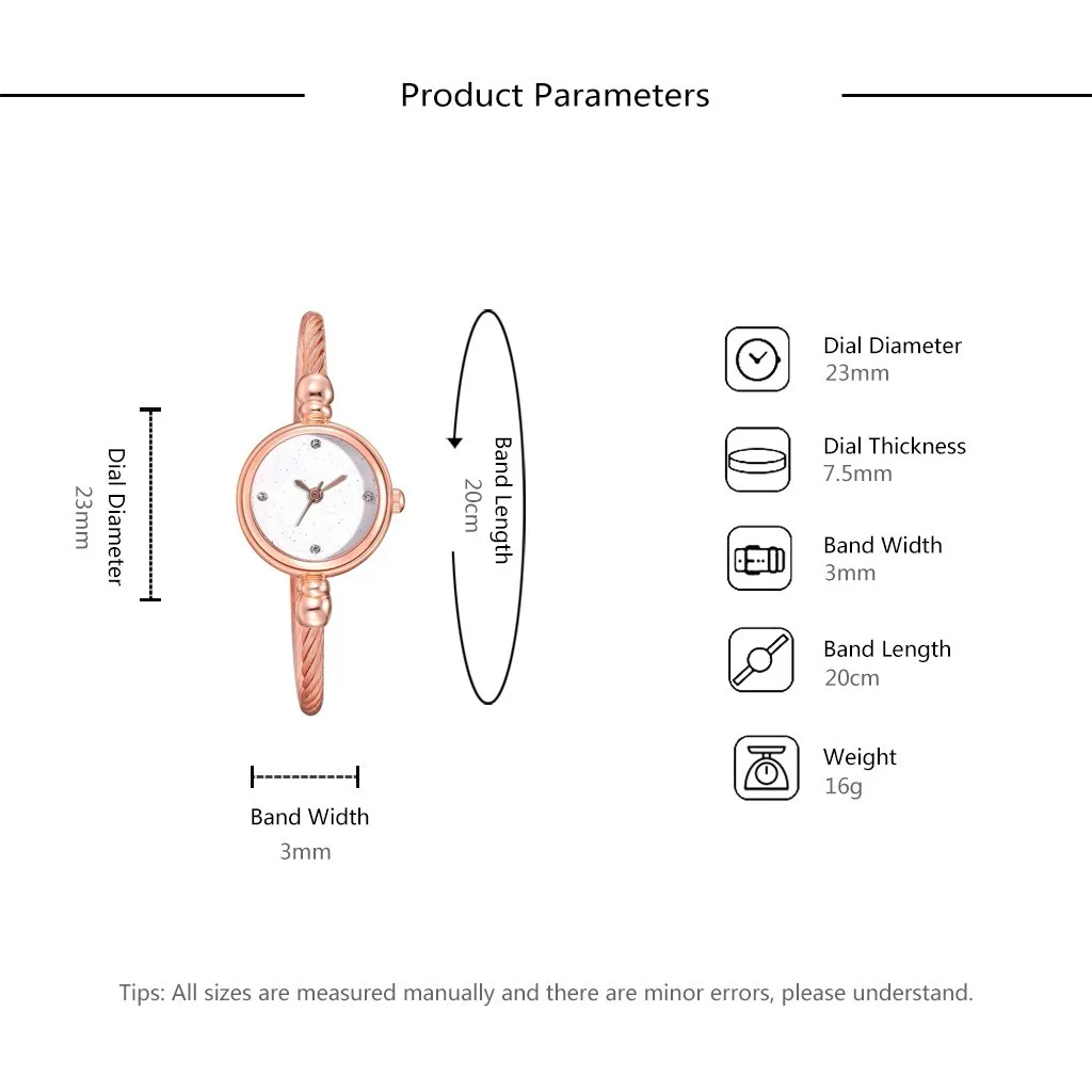 

2PCS Set Luxury Watch For Women Simple Crystal Inlaid Stainless Steel Watch Ladies Quartz Watches Ladies Girls Clock Gift Reloj