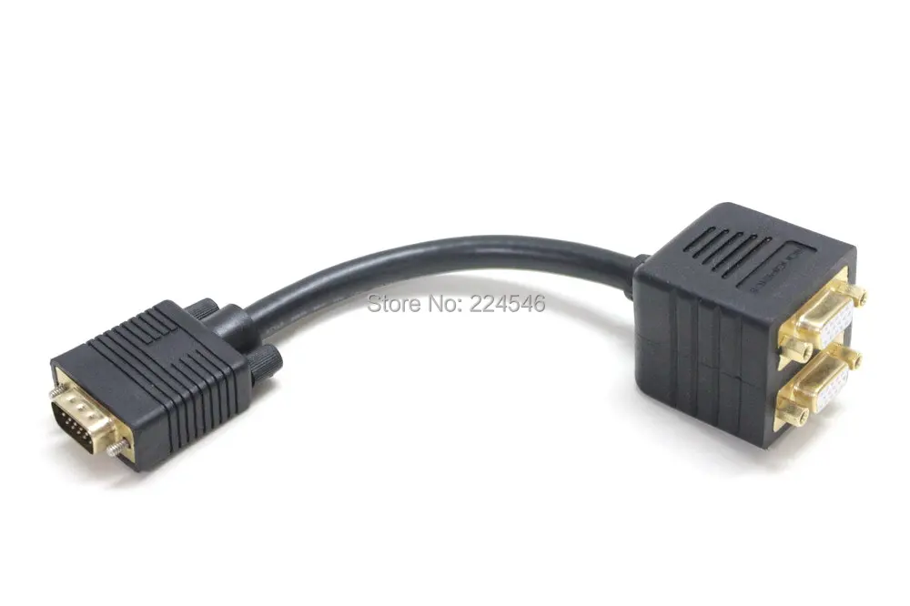 

Video Splitter - VGA(HD15) M to VGA(HD15) F X 2 (1 PC to 2 Monitors) High Resolution