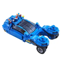 moc classic movie aircraft high tech flying car small spacecraft truck building blocks bricks toys for children gift