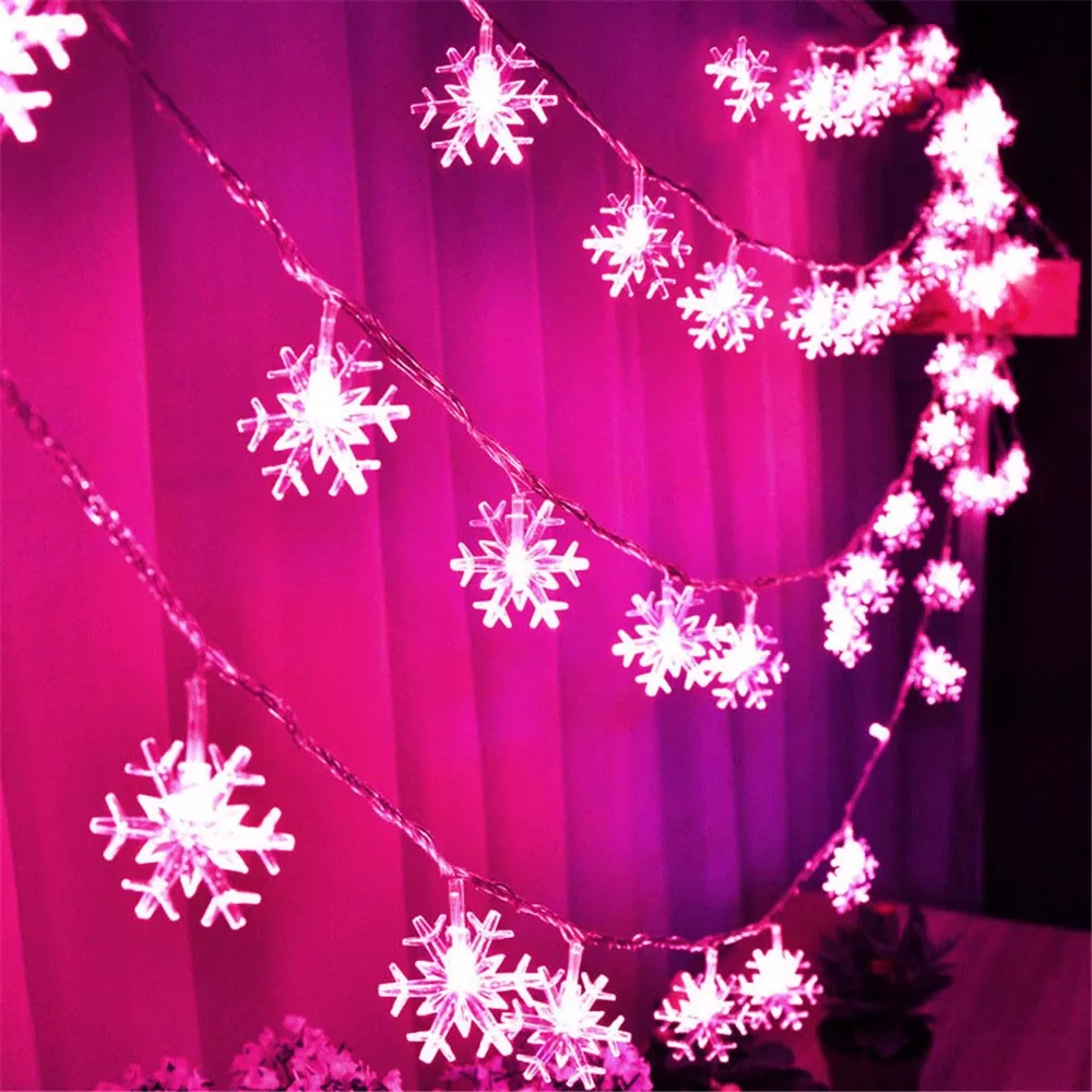 45 # светодиодный гирлянда со снежинками Снежная фея украшение для рождественской