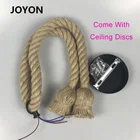 Винтаж пеньковая веревка светодиодный подвесной светильник s Ретро Лофт промышленный подвесной светильник для гостиной домашний светильник декоративный светильник