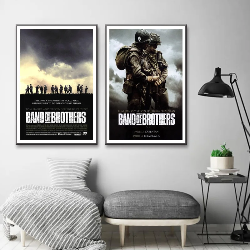 Винтажный Ретро-постер времен Второй мировой войны группы братьев США и солдат