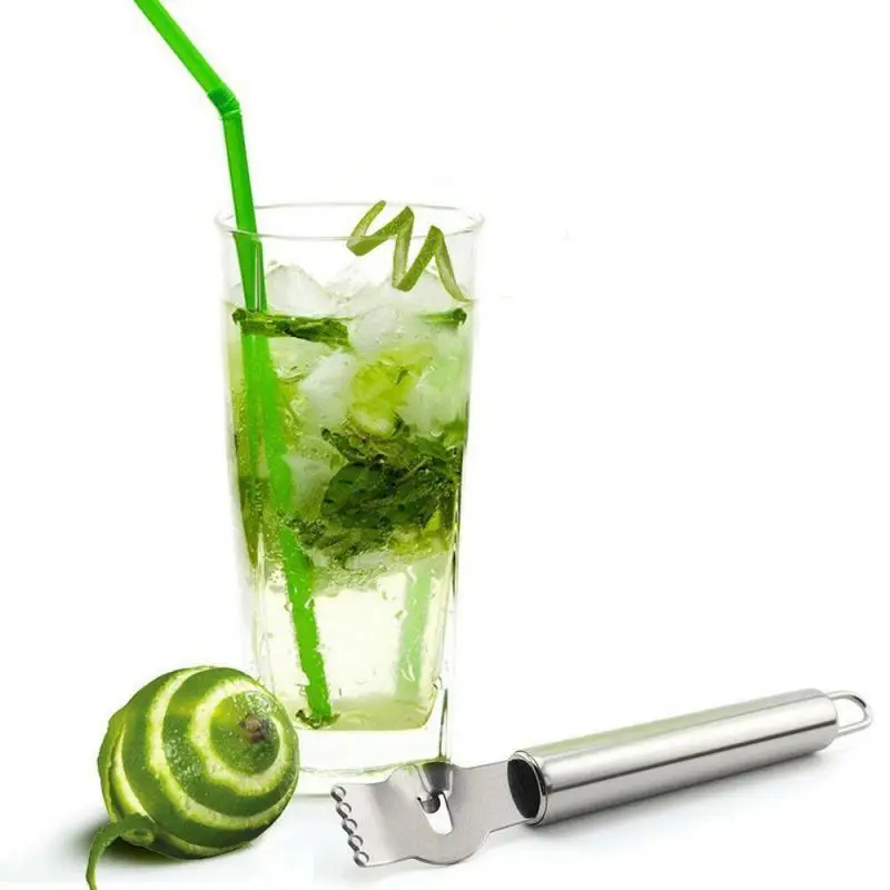 

New Lemon Peeler With A Hook Stainless Steel Lemon Lime Fruit Citrus Zester Peeler Household Kitchen Fruit Grater Knife Gadgets