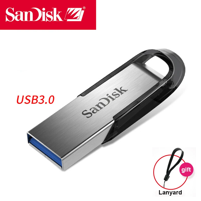 Sandisk 100% флешка флешки usb USB флэш 16 ГБ 32 64 128 256 Подлинная Ultra Flair 3 0 Металл DJ OTG Тип C DIY