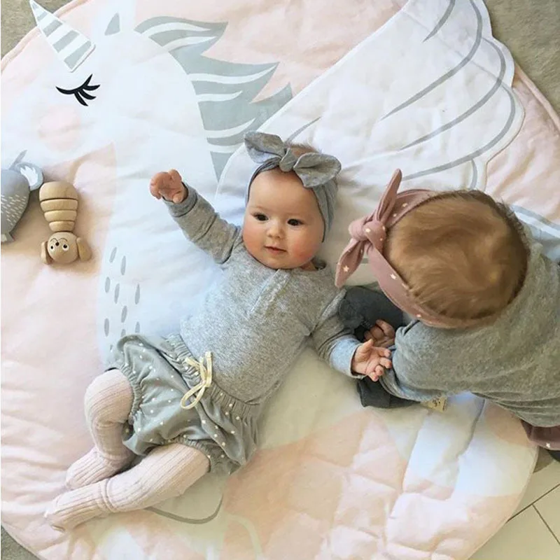 Sallybaby взрыв Розовый Единорог хлопок Детский ползающий коврик|Детские