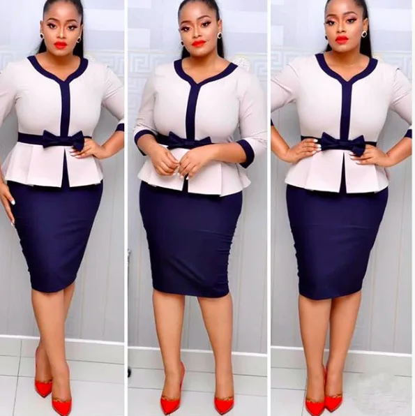 Элегантное платье Дашики 2 шт. костюмы юбка миди для офиса девушек Африканский