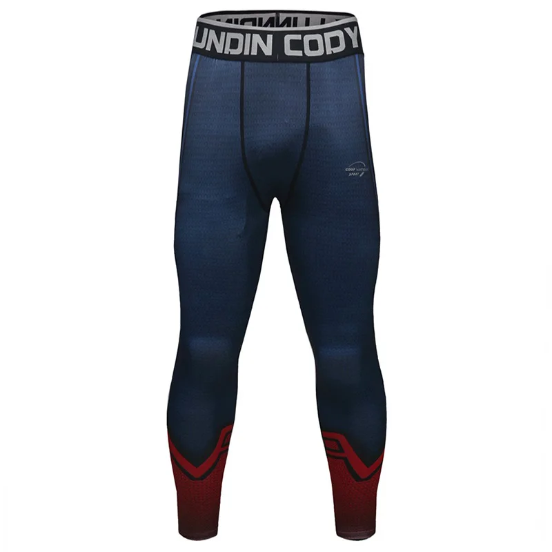 Мужские брюки полной длины модные компрессионные быстросохнущие облегающие