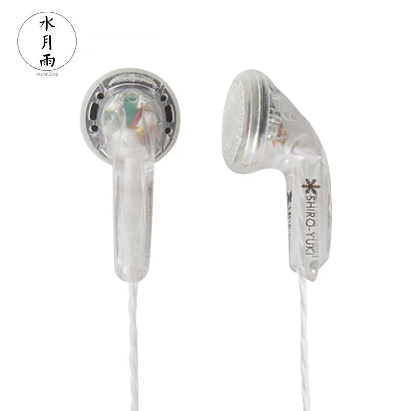 Moondrop Shiro Yuki динамические наушники вкладыши супер бас HiFi из латуни 4N OFC кабель для