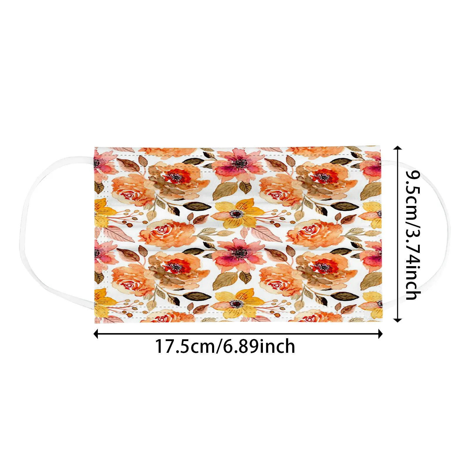Повязка на голову маска унисекс Женская одноразовая для лица с цветочным принтом