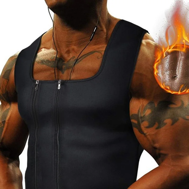 Модная мужская майка для бодибилдинга повседневная однотонная на молнии