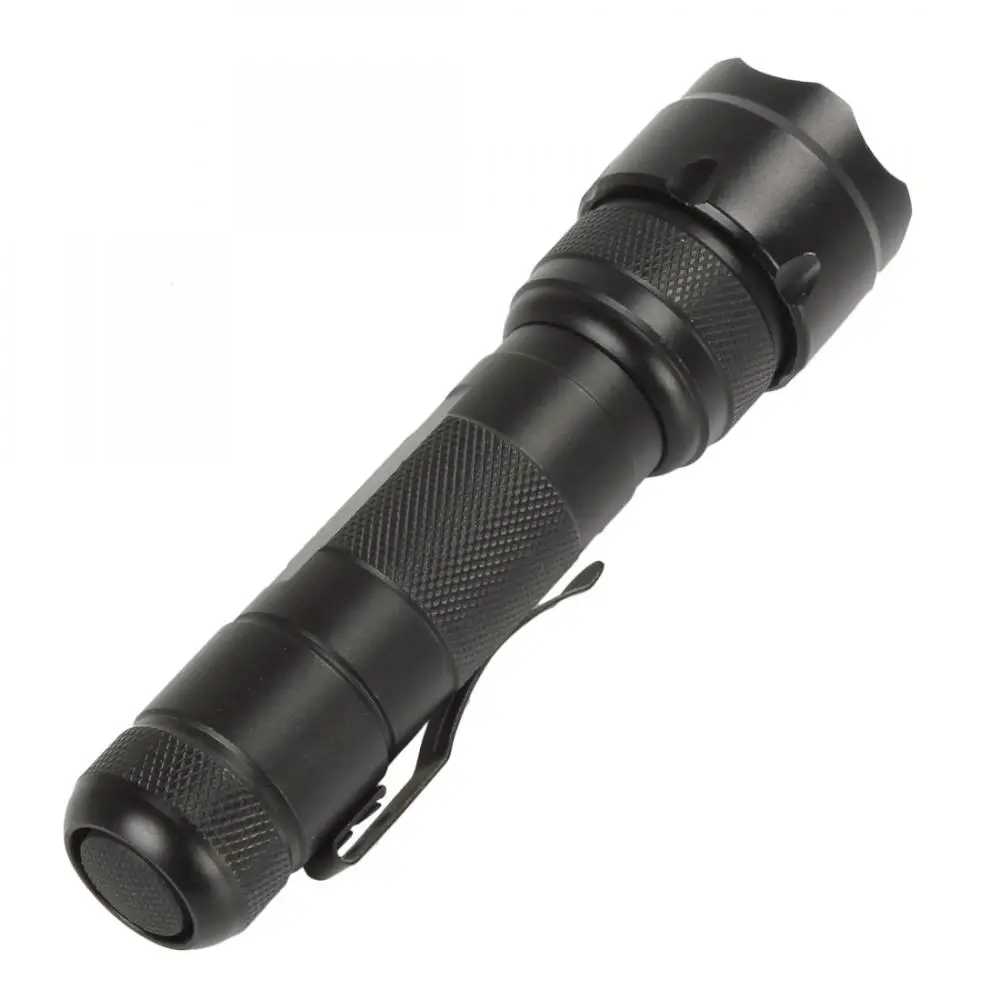 Светодиодный светильник фонарь T6 с 5 режимами фокусировки черный 18650 для