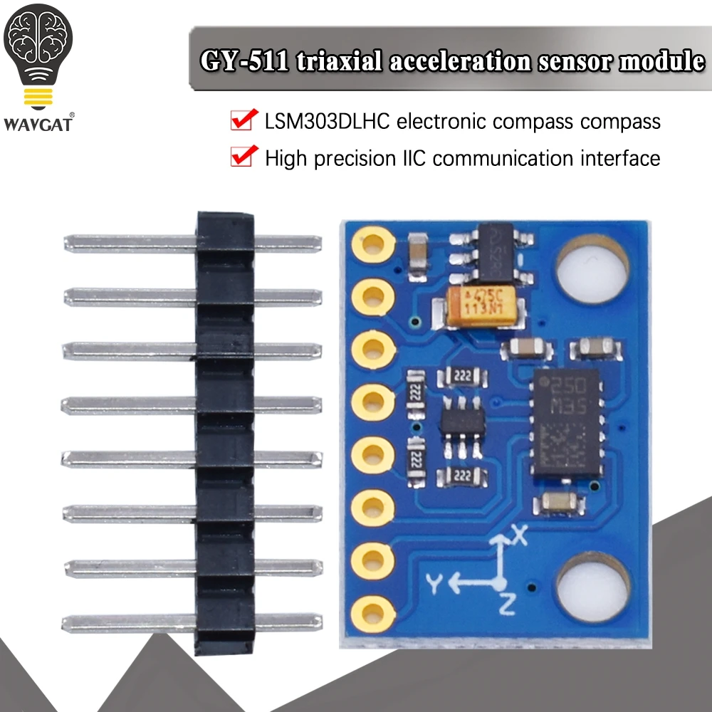 GY 511 LSM303DLHC модуль E Compass 3 осевой акселерометр + Фотодатчик|sensors accelerometers|accelerometer