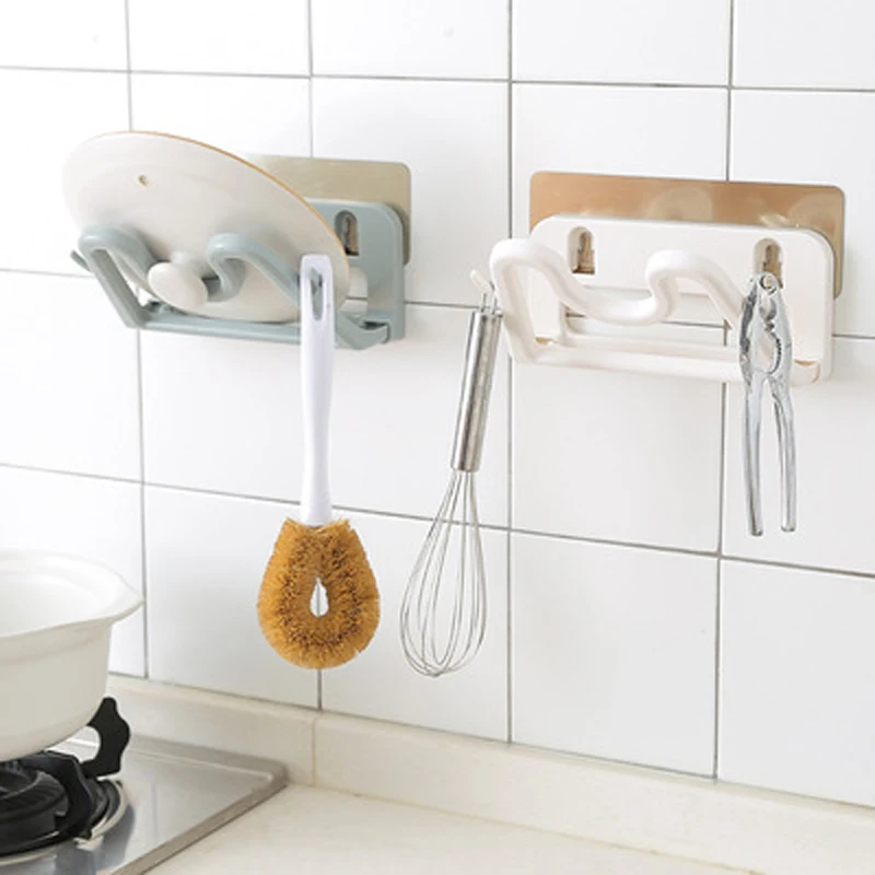 Пластиковая кухонная сковорода с крышкой магический клей органайзер полка для