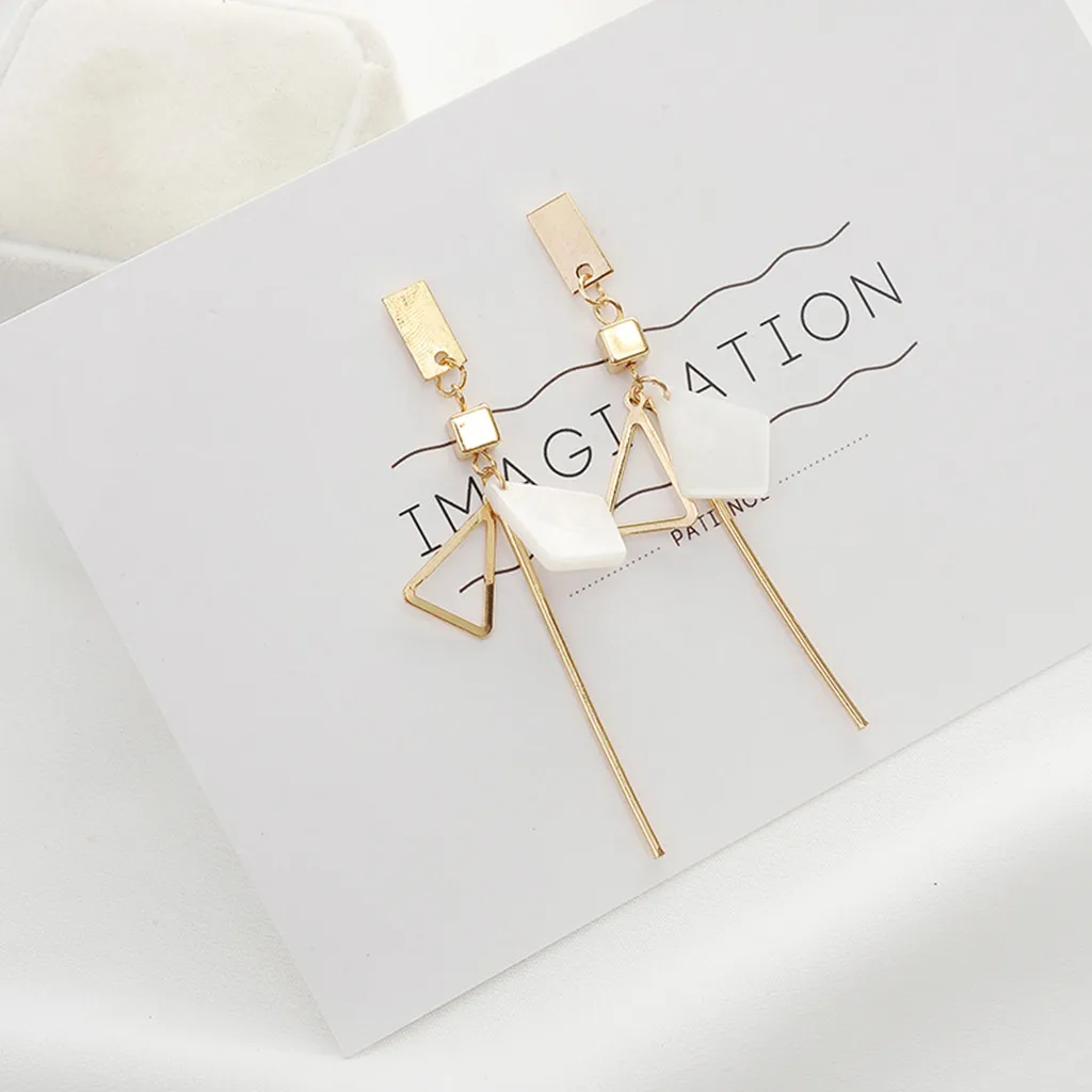 Женские серьги индивидуальные металлические геометрические серьги-подвески