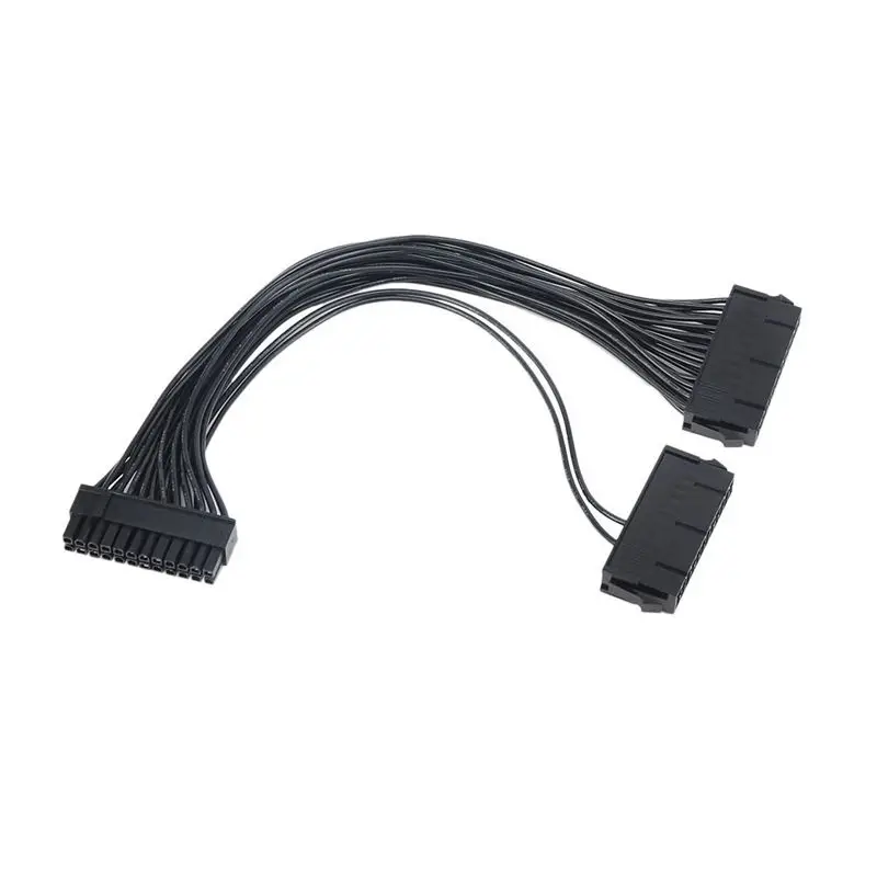 

Power Supply Splitter, Dual PSU Cable Adapter 24 Pin 20+4 Pin ATX Motherboard Adapter Extension Cable Dual 24-Pin Mining Adapter