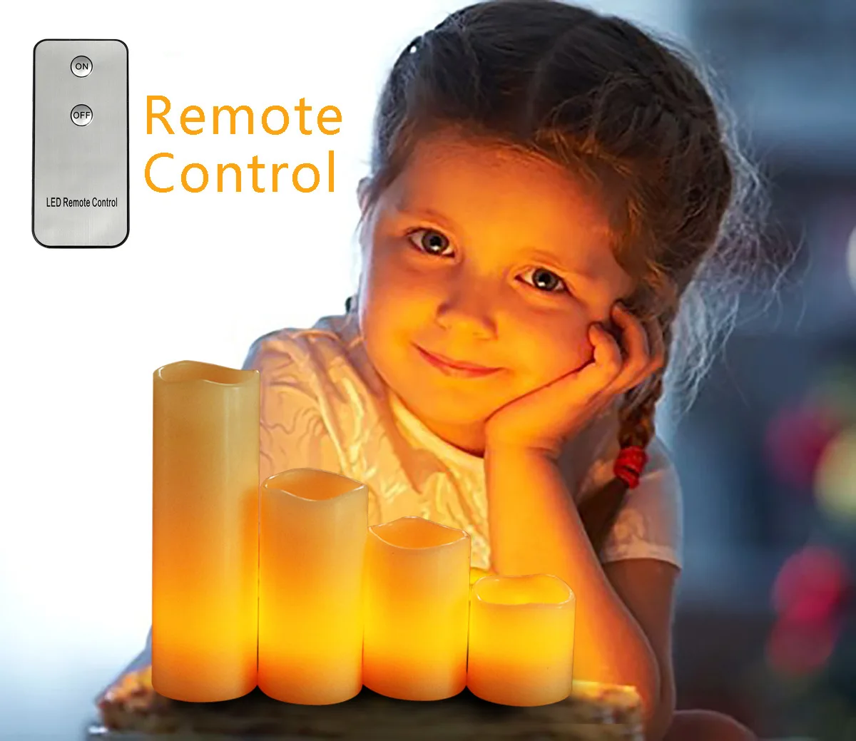 

4 sets Led Candle Electronic Wax Flame Led Smokeless Candle home LED Light Party Decorative Fake Candles With Remote Control