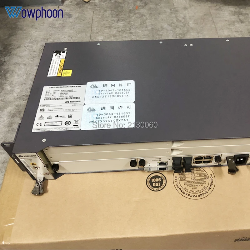 Fibra OLT 19 &quotдюймовый мини huawei MA5608T с шасси + вентилятор 1 * MCUD1 (10G) MPWC (DC)