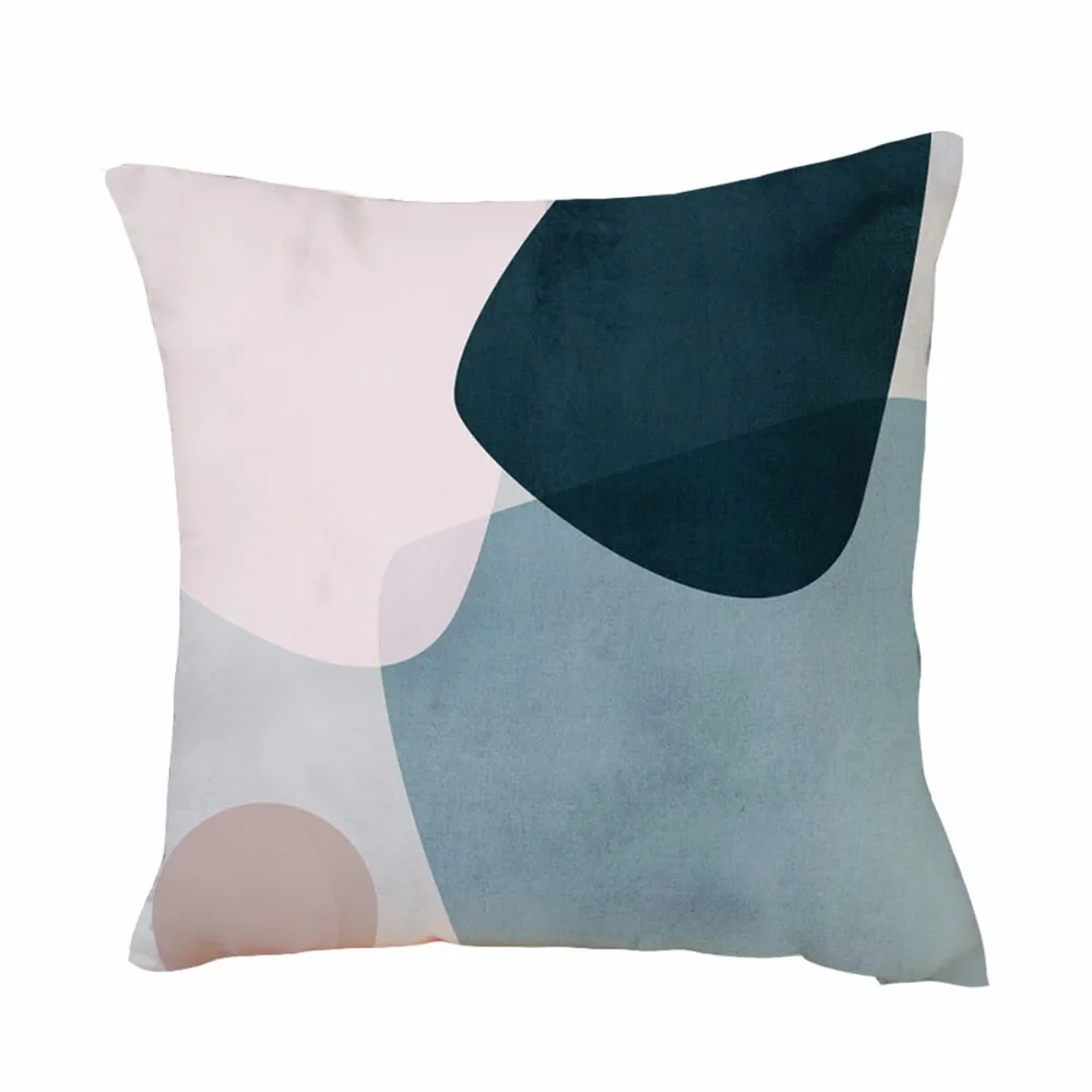 Новый чехол для подушки с геометрическим рисунком LeRadore ткань из кожи персика 45*45