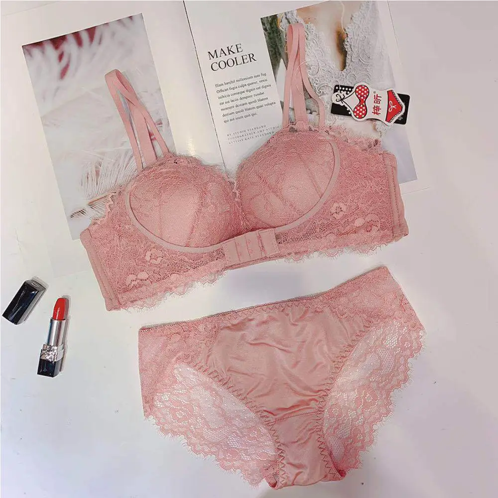 

Irene Tinnie Lace Wireless Brassiere Underwear Women Set Push Up Bra And Panty Set Women's Intimates Underwear & Sleepwears