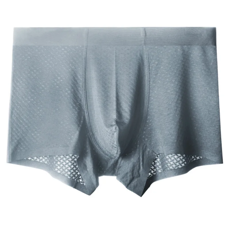 IYUNYI Новинка бесшовное Мужское нижнее белье из ледяного шелка тонкие ЖАККАРДОВЫЕ