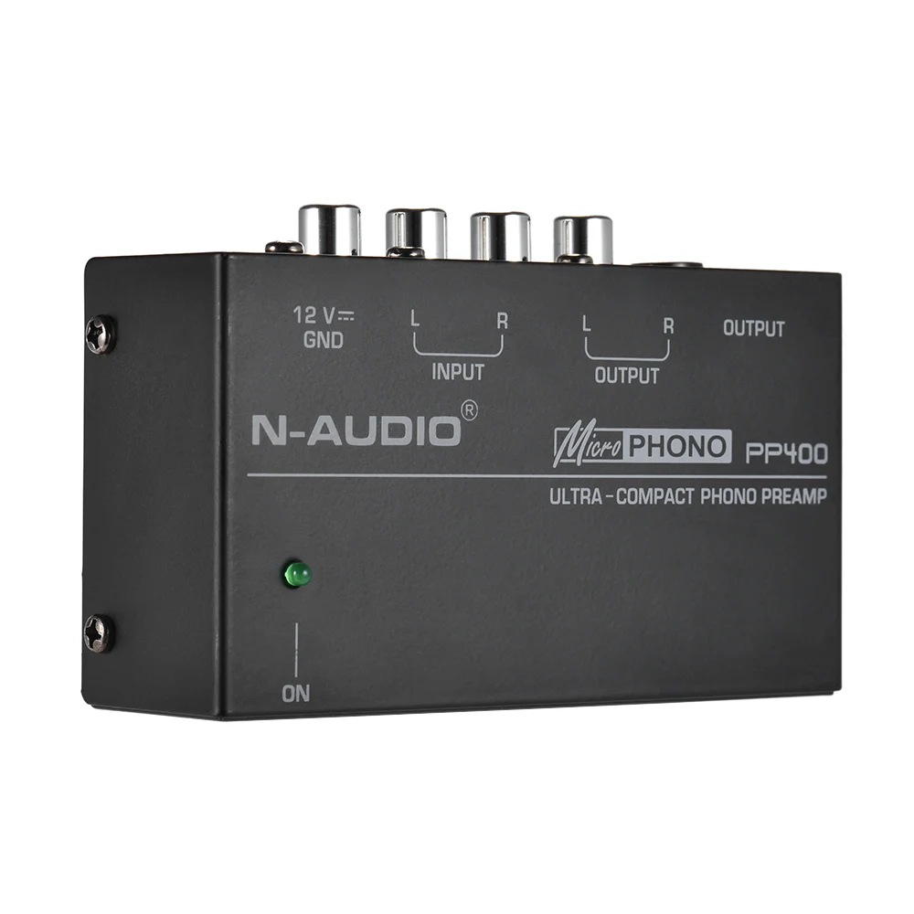 

Phono Preamp Pp400 Ultra-Compact Phono Preamp Preamplifier Professional Amplifier Mixing Console Rca 1/4" Trs Interface Us Ama
