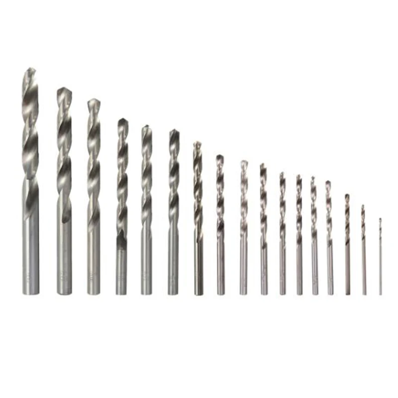 

18pcs 1-10.2mm Drill Bit HSS Straight Shank Steel Metal Wood Drilling Attachment