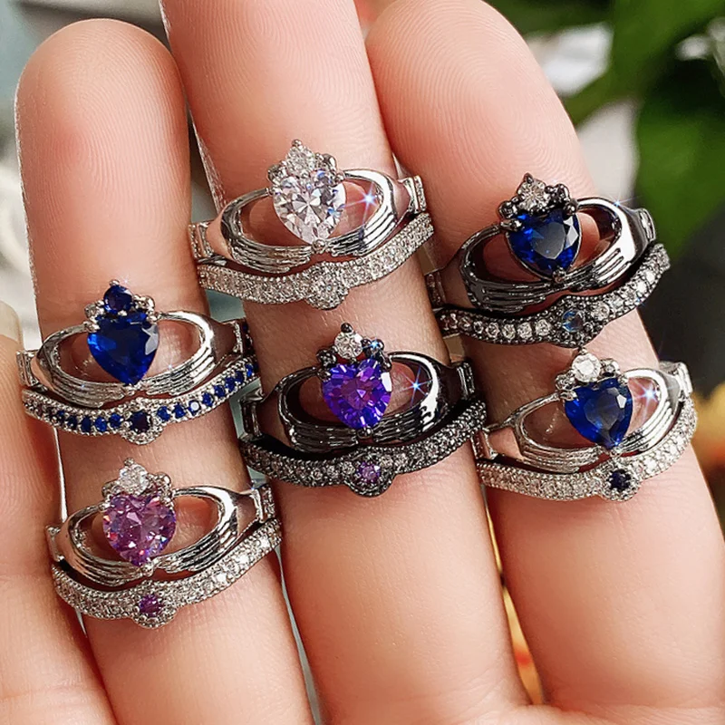 CAOSHI Изысканная искусственная кожа с изысканными руками дизайн любовь яркий кристалл CZ Аксессуары эстетический модный подарок