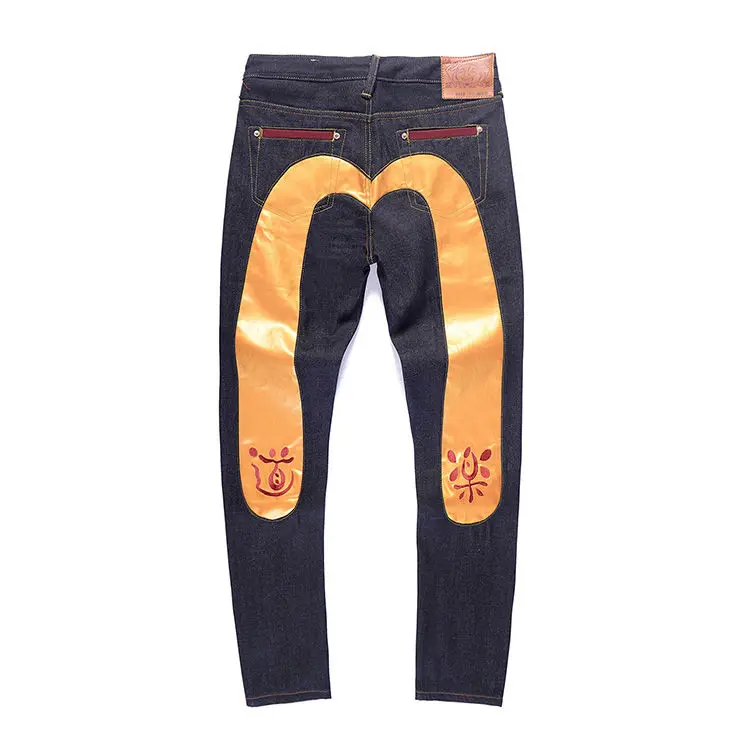 Новинка года; модные повседневные мужские Джинсы Evisu наивысшего качества в стиле хип-хоп с вышивкой; Аутентичные Мужские дышащие прямые брюки