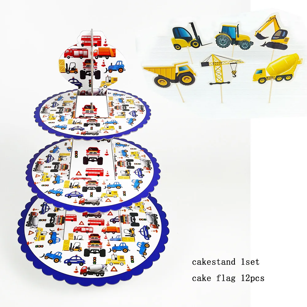 Мультяшное транспортное средство праздвечерние чная тарелка скатерть кружка