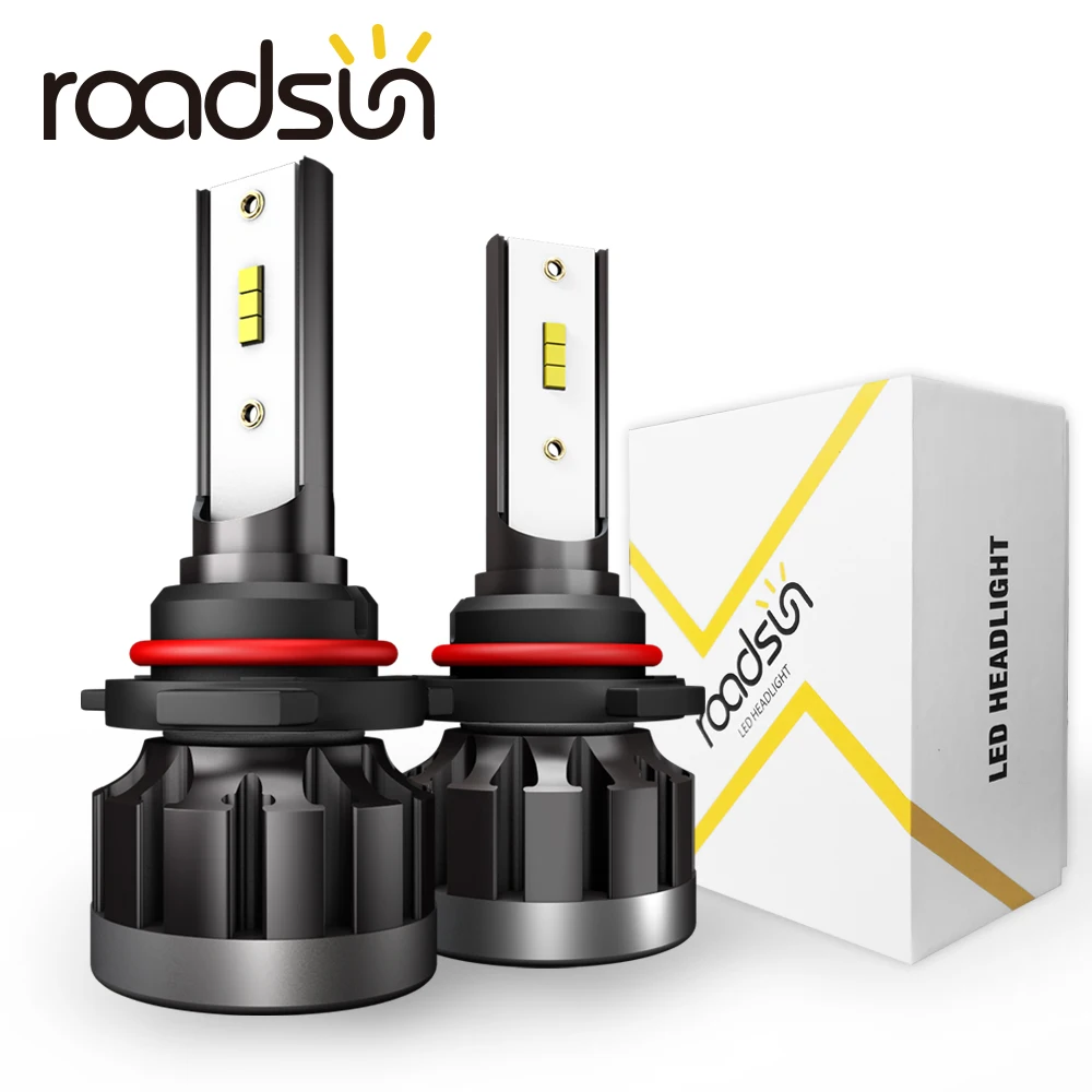 Roadsun H4 светодиодный H7 Автомобильный головной светильник лампы H1 H11 H3 H27 880 9005 9006 72