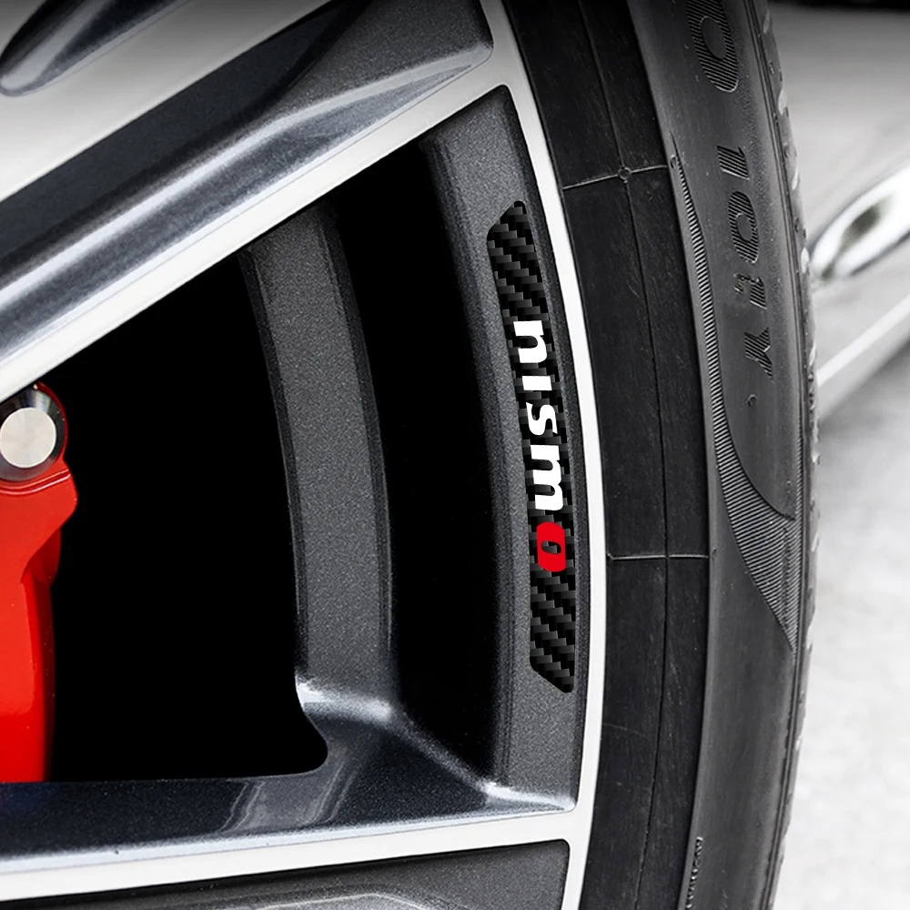 4 шт. наклейки на ступицу колеса автомобиля из углеродного волокна для NISMO Nissan Qashqai