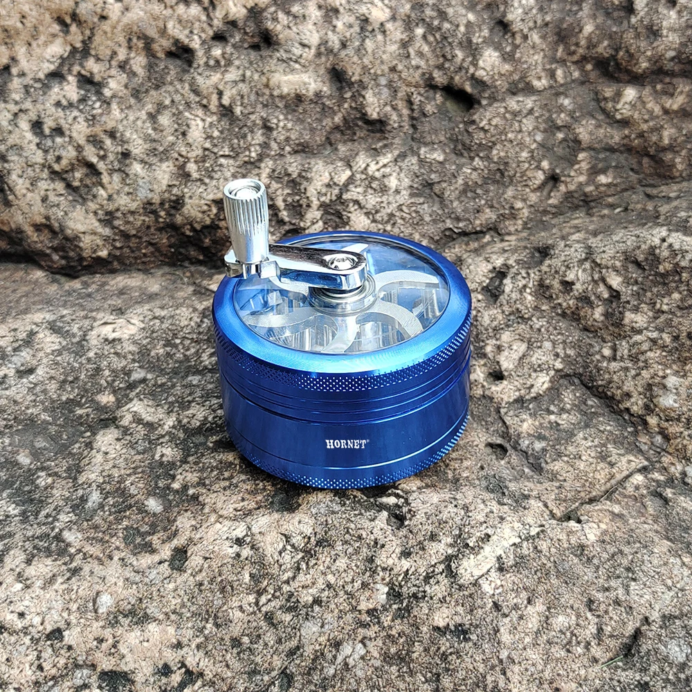 

HORNET алюминиевый Точильщик для табака 63 мм 3 шт Whorl стиль металлическая курительная дробилка ручной Кривошип мельница шлифовальный станок