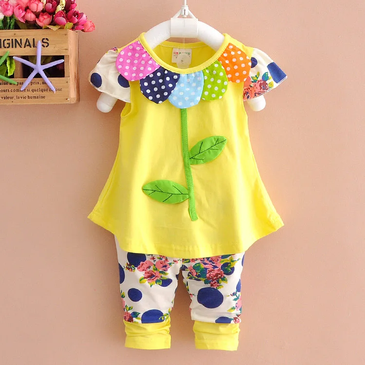 Toddler Baby Short Sleeve Tops+Shorts Set Outfits Summer Infant Girl Clothing 2pcs Clothes | Детская одежда и обувь