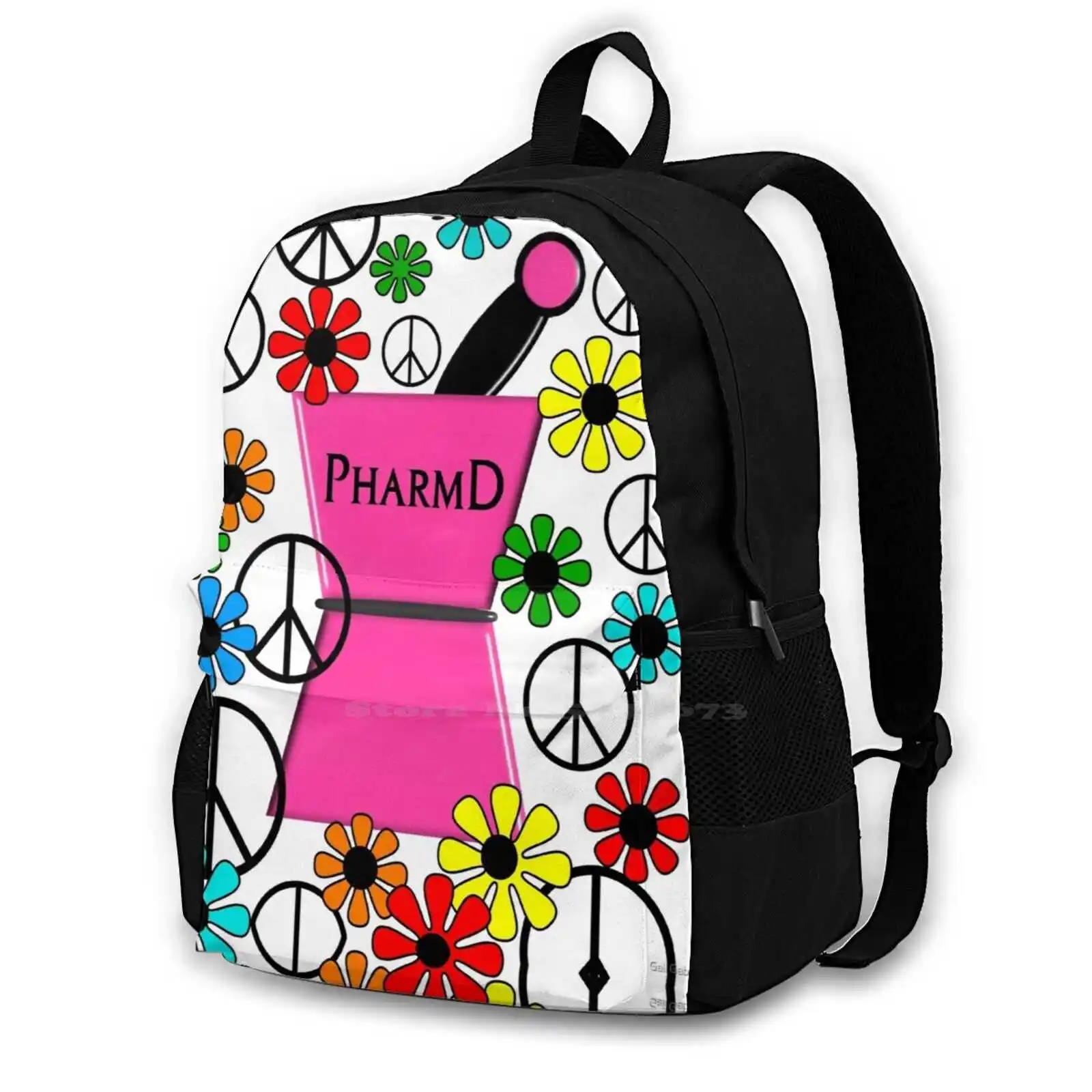 

Pharmacist T-Shirt Pestle And Mortar School Bag Big Capacity Backpack Laptop 15 Inch Funny Pharmacist Pharmacist Pharmd